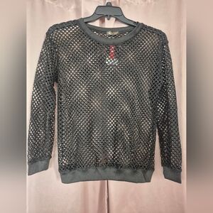 Black Mesh Sweater